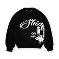 BLACK SCRIPT SWEATER